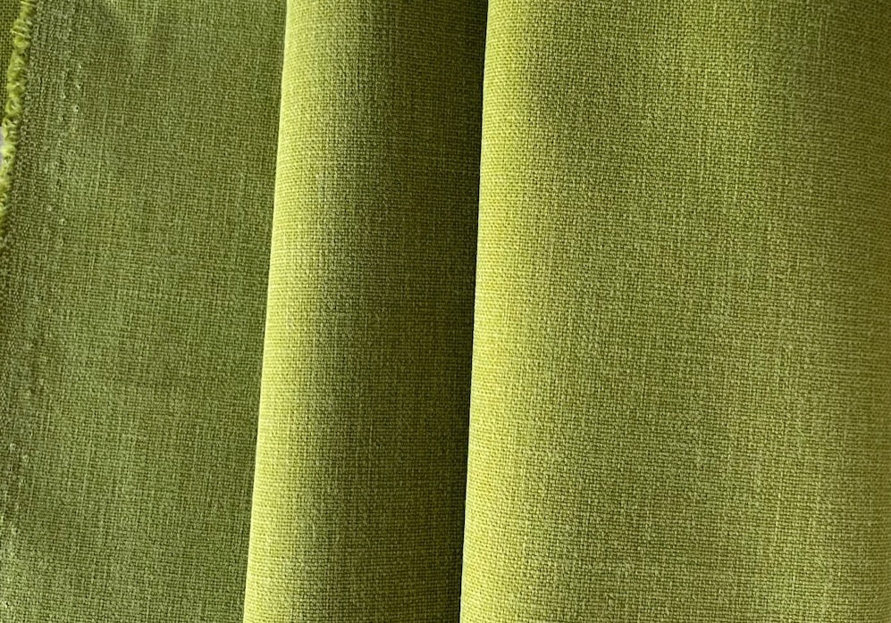 Mid-Weight Fresh Avocado Green Sueded Cotton Canvas