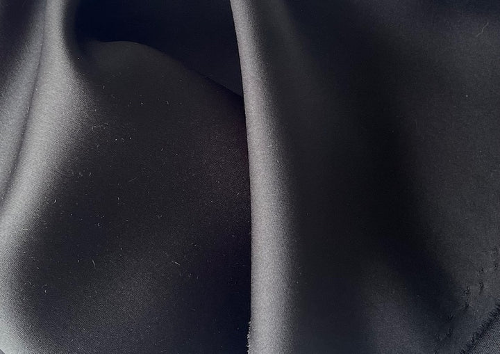 Gleaming Sophisticated Obsidian Polyester Duchess Satin
