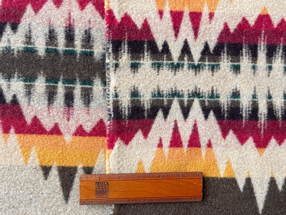 38" Panel - Pendleton Classic Desert Landscape Reversible Wool & Cotton (Made in USA)