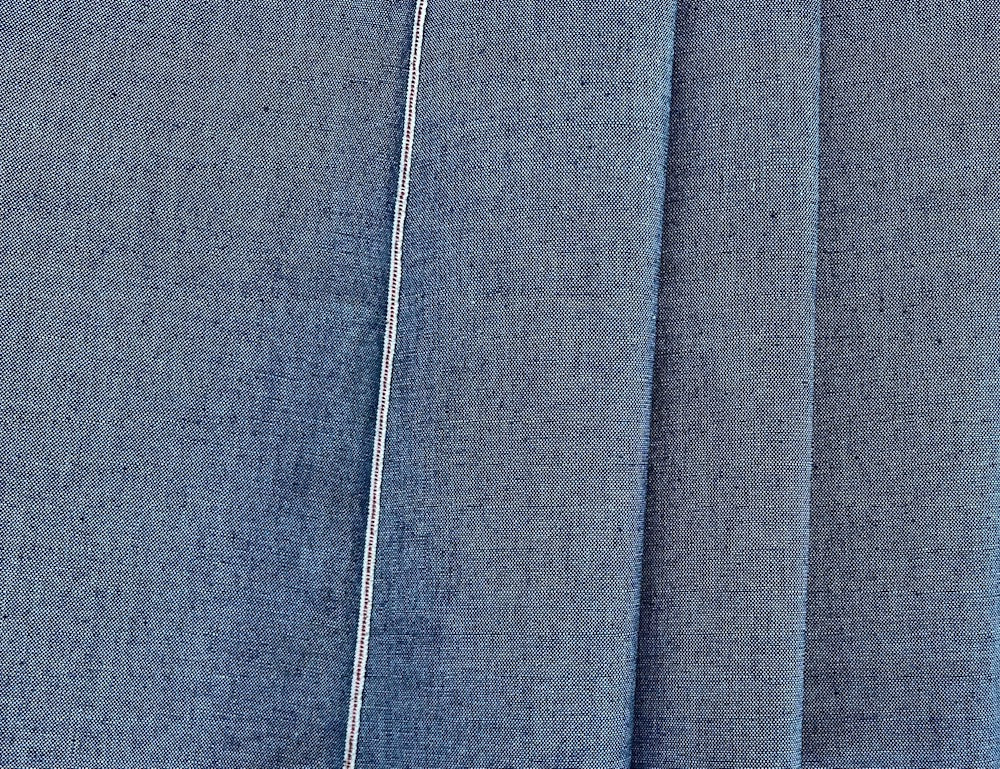 10 Oz  Selvedged Light Indigo Blue Cotton Denim (Made in USA)