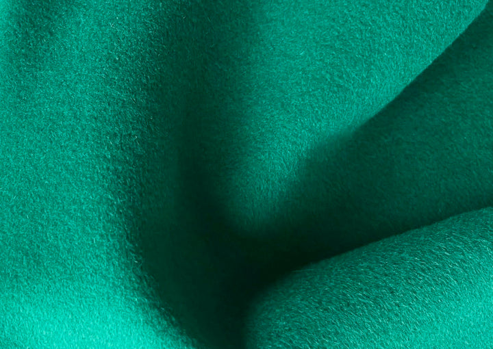 Alluring Persian Green Wool Blend Melton Coating (Made in Italy)