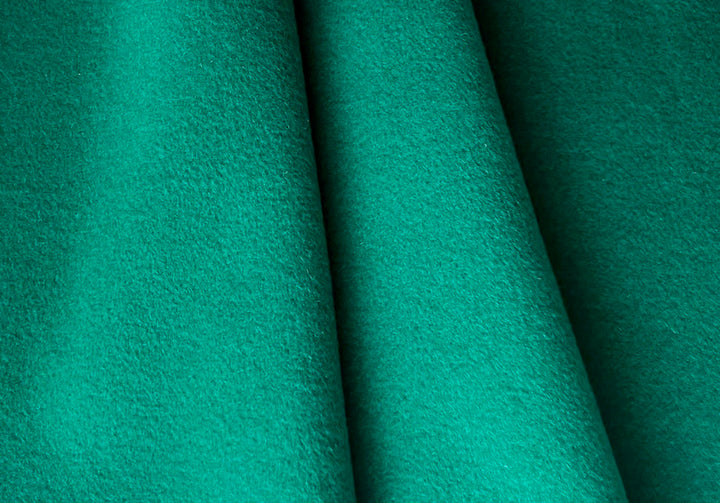 Alluring Persian Green Wool Blend Melton Coating (Made in Italy)