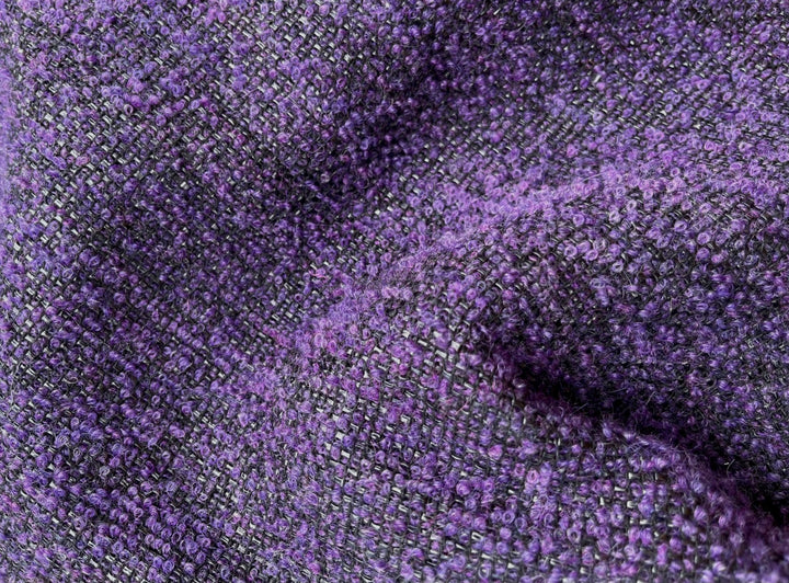Couture Royal Purple & Black Bouclé (Made in Italy)