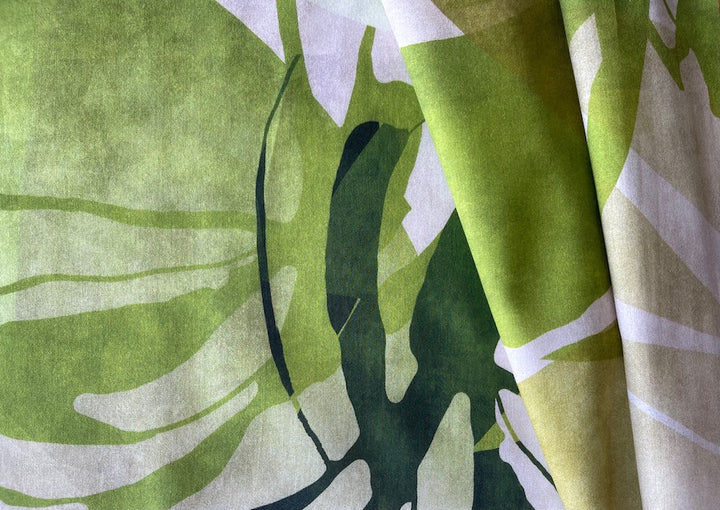 Tropical Glade Chlorophyll Celebration Organic Cotton Sateen (Made in Italy)