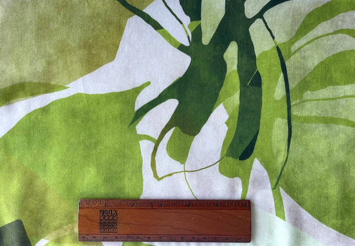 Tropical Glade Chlorophyll Celebration Organic Cotton Sateen (Made in Italy)