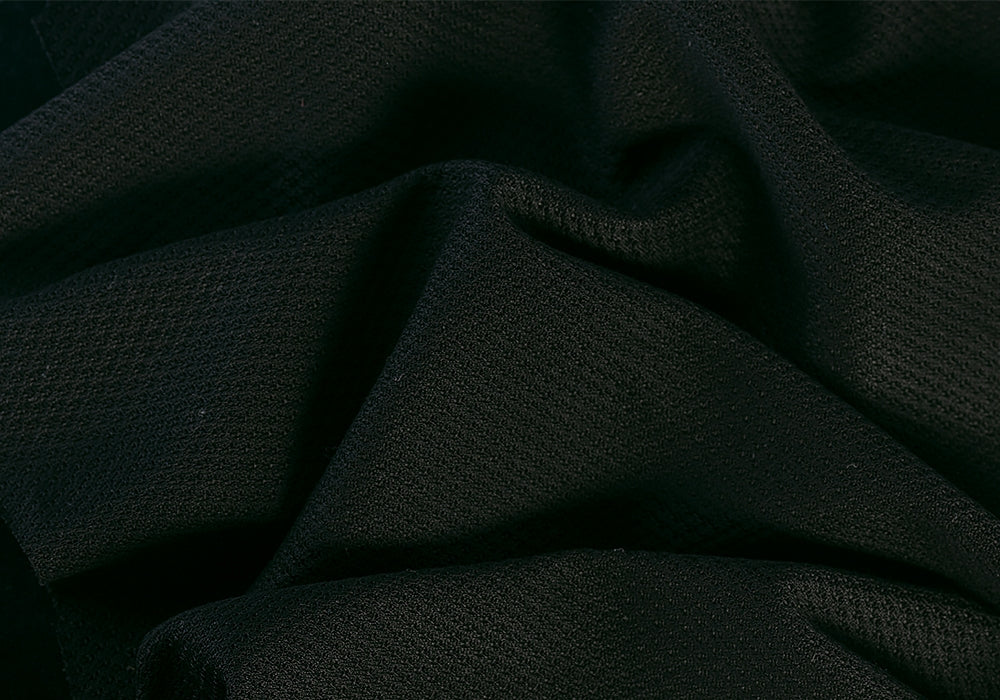 Jet Black Textured Jersey Cotton Knit (Made in Italy)
