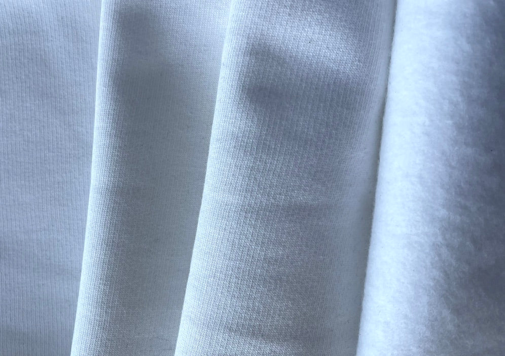 Snowdrift White Cotton Fleece Sweatshirt Knit (Made in Italy)