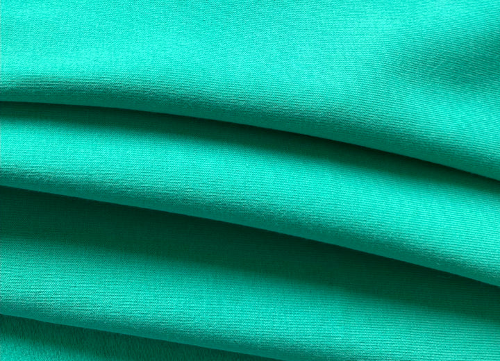 Turquoise Lagoon Cotton Sweatshirt Knit (Made in Italy)
