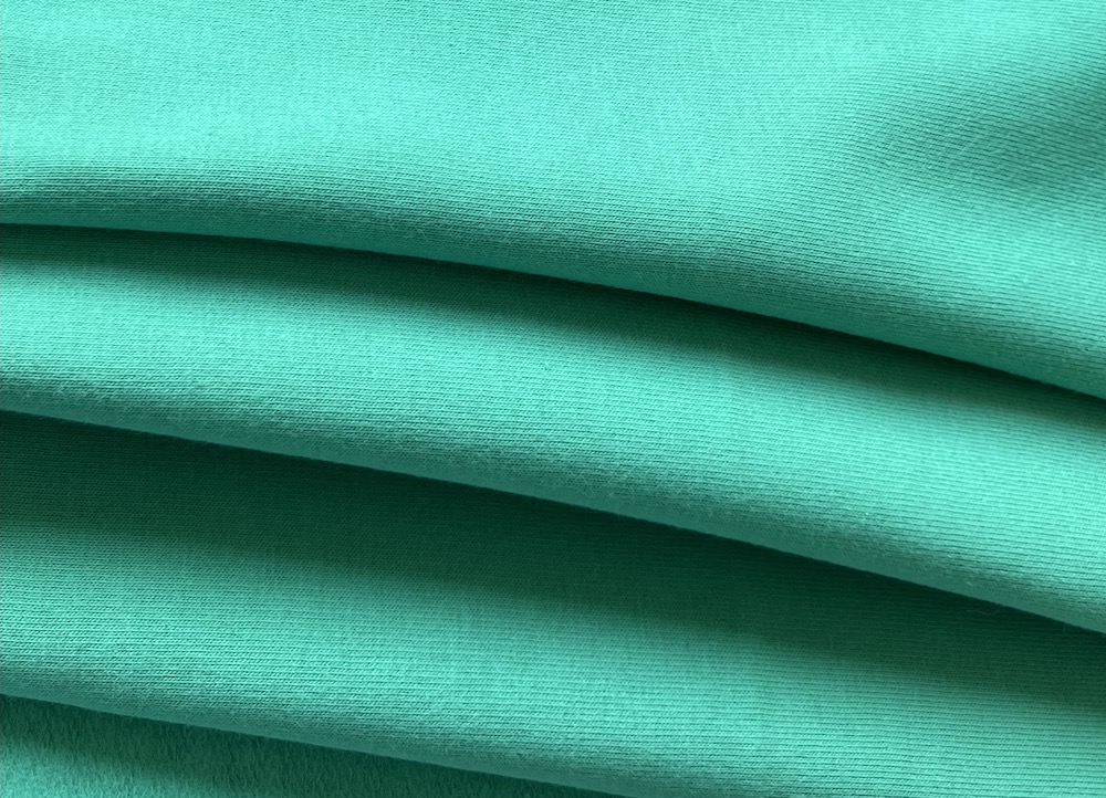 Turquoise Lagoon Cotton Sweatshirt Knit (Made in Italy)