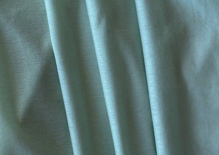 Cool Mint Green Cotton Lisle Knit (Made in Italy)