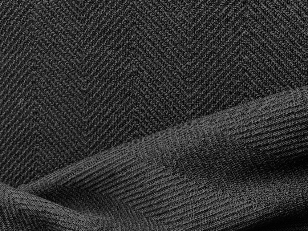 Elegant Black Herringbone Wool Knit (Made in Italy)