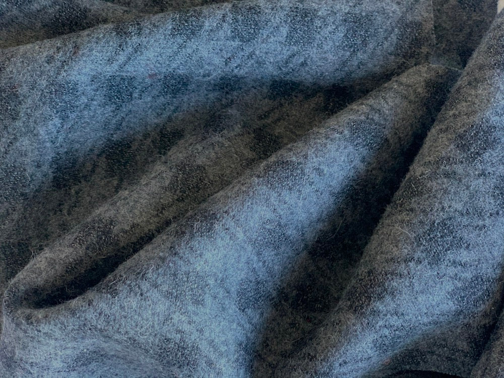 Charcoal Mélange Houndstooth Wool Blend Knit