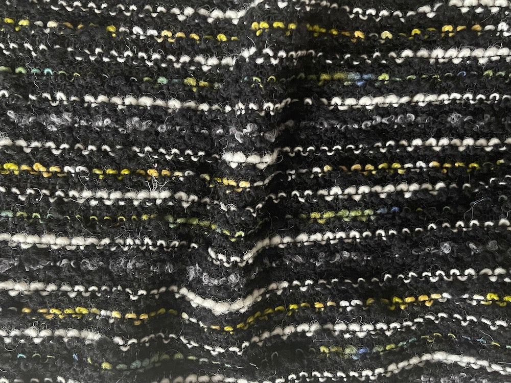 Striped Loopy Bouclé Mohair Blend Sweater Knit (Made in Italy)