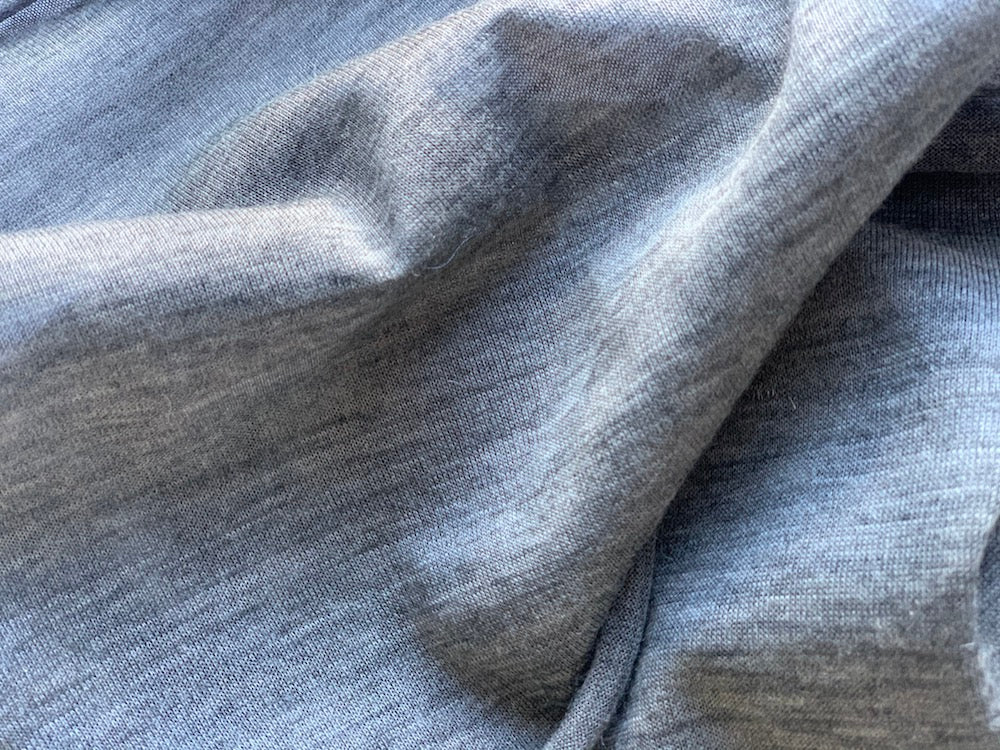 Semi-Sheer Heathered Dove Grey Wool Jersey Knit (Made in Italy)