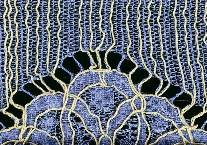 Magnificent Periwinkle Cotton Alençon Lace Fabric (Made in Italy)