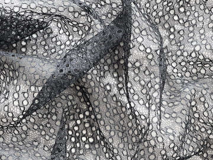Simply Elegant Black Calais Chantilly Lace Fabric (Made in France)