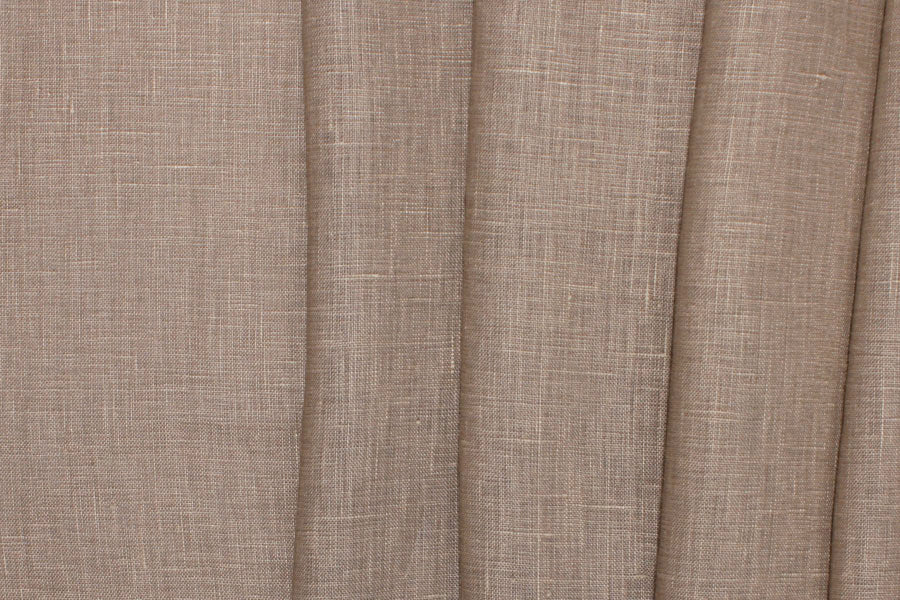 Midweight Necco Wafer Brown Dip-Dyed Linen