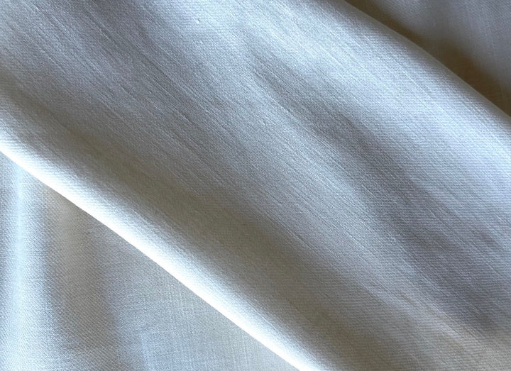 Mid-Weight Palest Cream Stretch Linen Twill (Made in Italy)