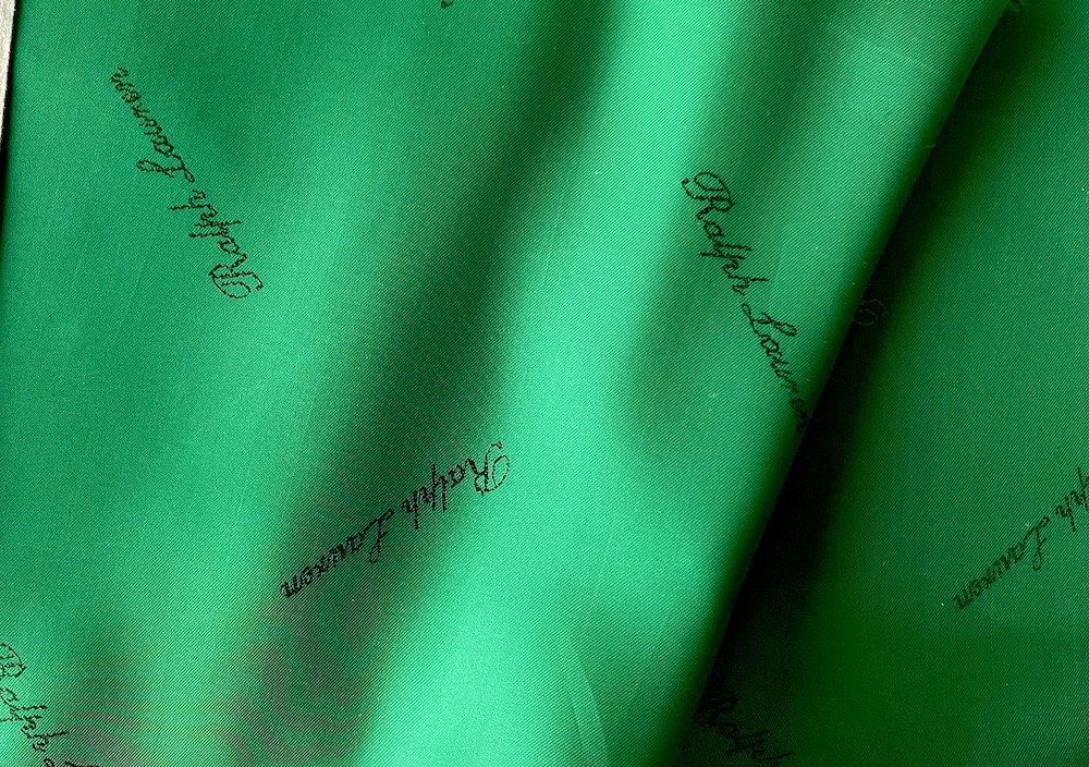 Ralph Lauren Signature Emerald Rayon Bemberg Twill Jacquard Lining (Made in Italy)