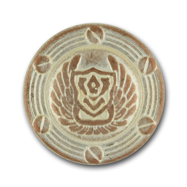 White-Washed Copper Metal Button
