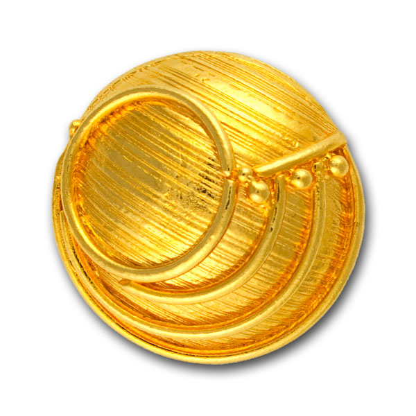 Domed Truffle Gold Metal Button