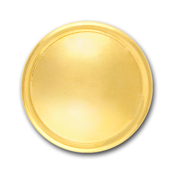 Slightly Domed Plastic "Gold" Metal Button