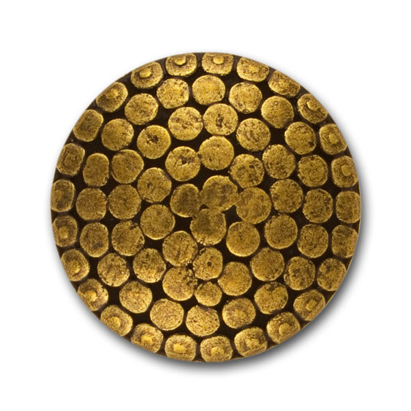 Slightly Domed Antique Gold Metal Button