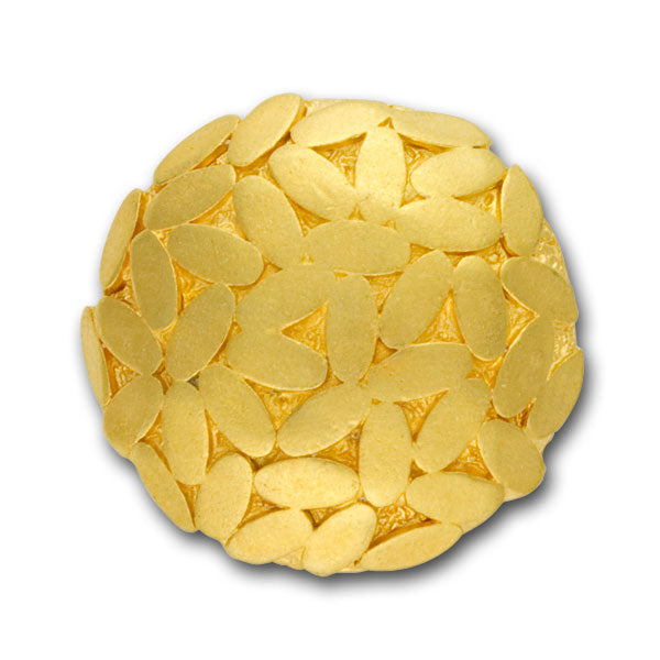 Stylized Foliage Gold Metal Button
