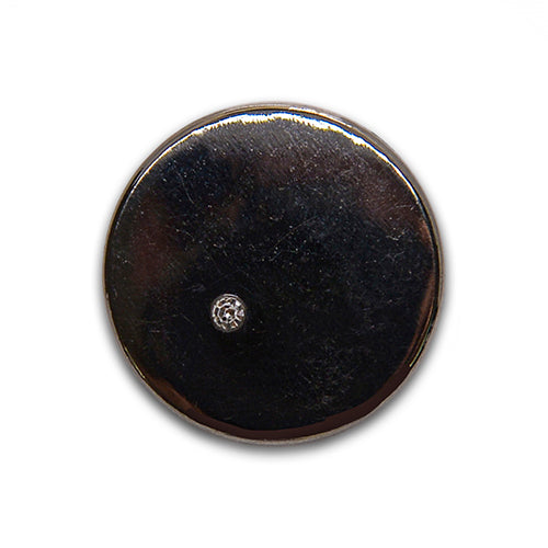 Simple Flat Gunmetal Metal Button (Made in Italy)