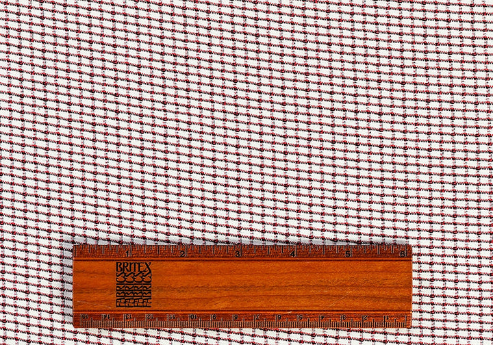 Reversible Red Textured Mini-Check Cotton & Silk Suiting (Made in Italy)