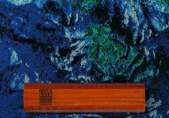 Underwater Watercolor Floral Silk Blend Brocade (Made in Italy)