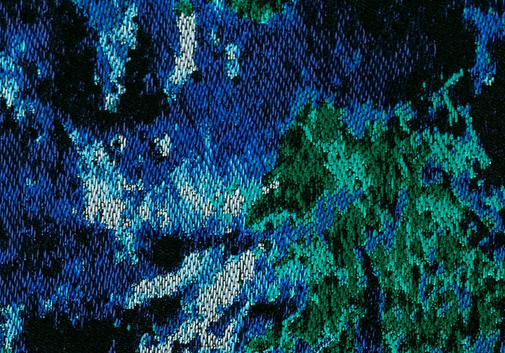 Underwater Watercolor Floral Silk Blend Brocade (Made in Italy)