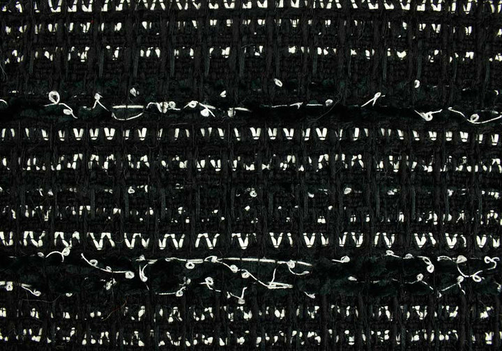 Chic Black & White Wool Blend Bouclé (Made in Italy)