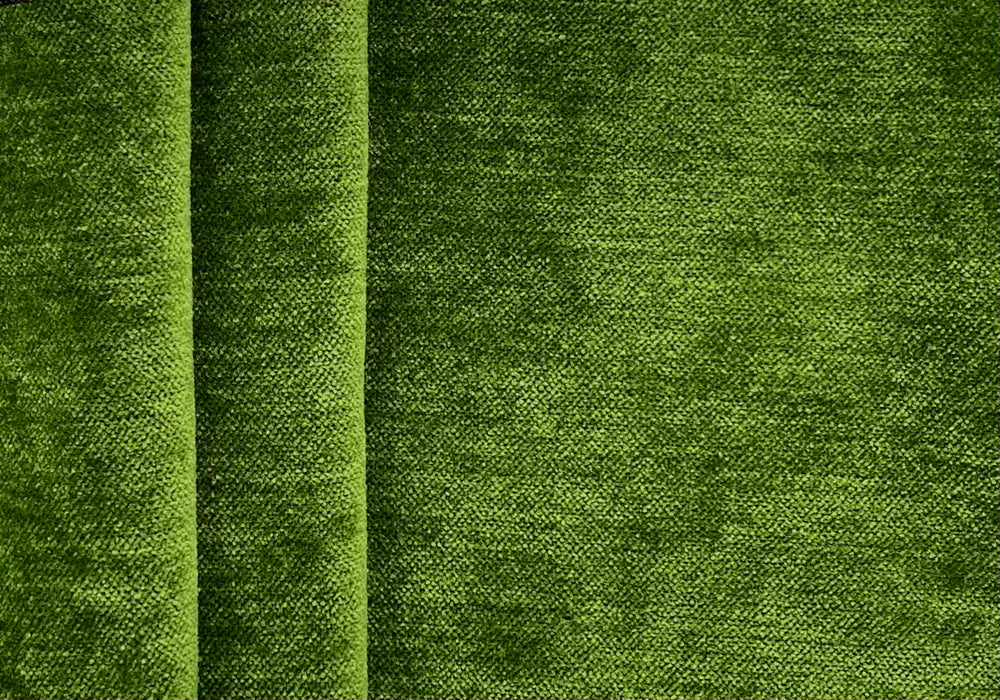 Florentine Soft Shine Textured Emerald Green Colour Chenille Velvet  Upholstery Fabric