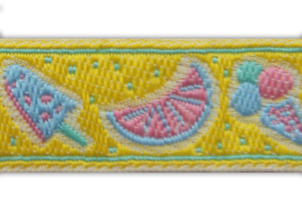 1/2" Citrus Popsicles Woven Ribbon (Made in France)
