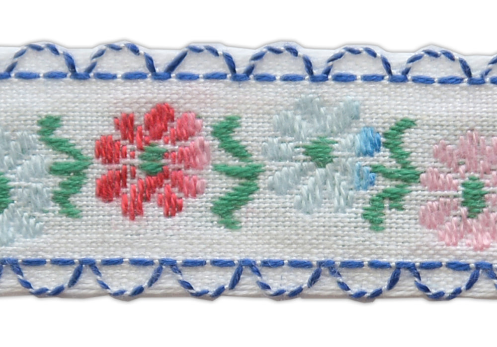 1/2" Ombré Floral Garland Woven Ribbon