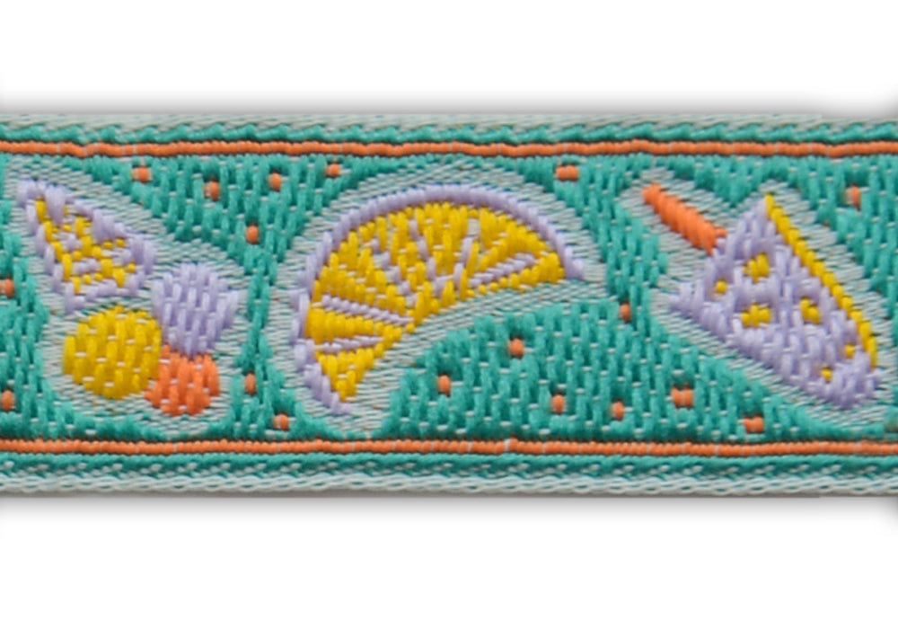 1/2" Sea Foam Green Popsicles Woven Ribbon (Made in France)