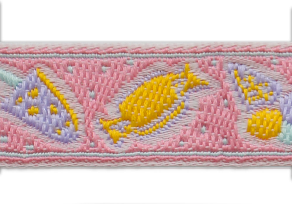 1/2" Bubblegum Pink Popsicles Woven Ribbon (Made in France)