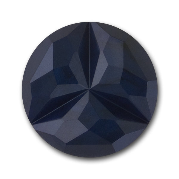 Marbled Faceted Blue Plastic Button