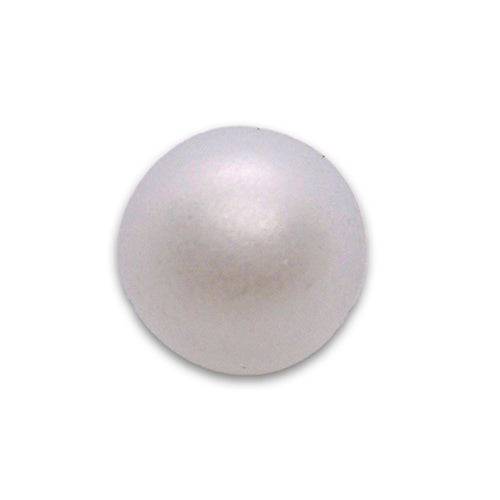 1/2" Half Ball Pearl White Plastic Button