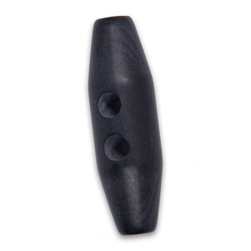 2-Hole 1 3/4" Black Toggle Plastic Button