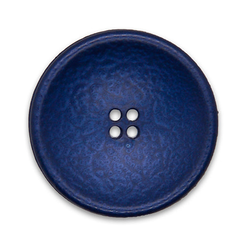 1 3/8" 4-Hole Concave Ultramarine Plastic Button (Made in Germany)