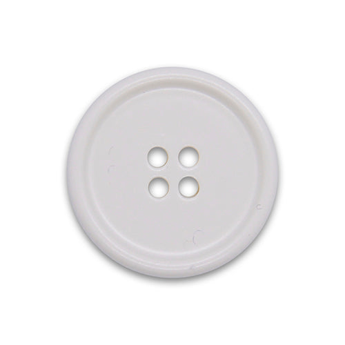3/4" 4-Hole White Plastic Button (Made in Italy)