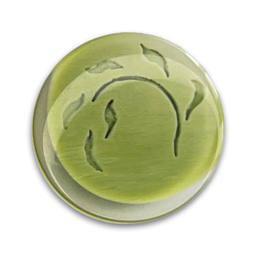 7/8" Springtime Sprout Plastic Button (Made in Spain)