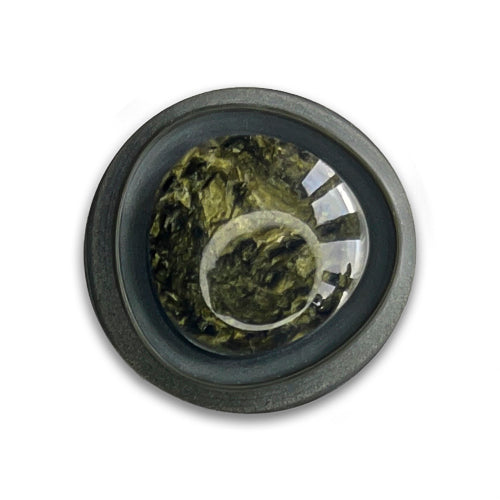 Marbleized Olive Plastic Button (Made in Italy)