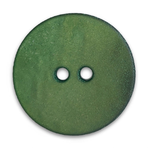 Matte Shady Chateau Green 2-Hole Plastic Button (Made in Switzerland)