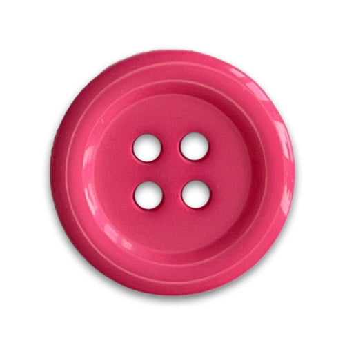 Summery French Pink 4-Hole Plastic Button (Made in Spain)
