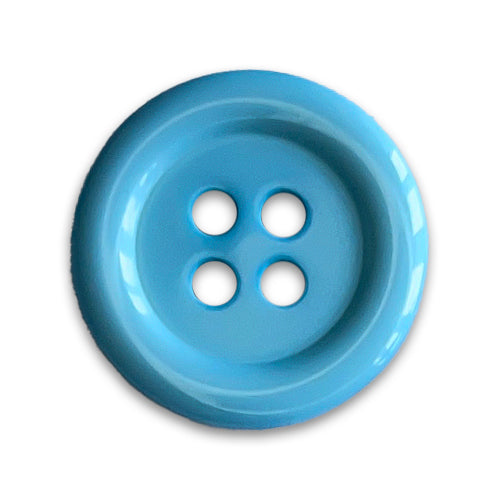 Seaside Turquoise 4-Hole Plastic Button (Made in Spain)