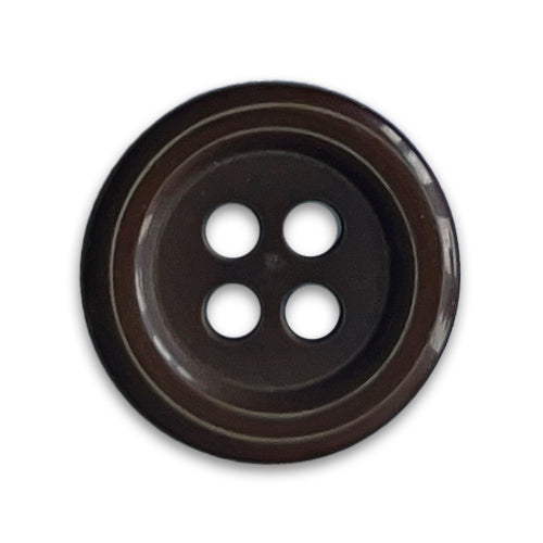 Bittersweet Brown 4-Hole Plastic Button (Made in Spain)