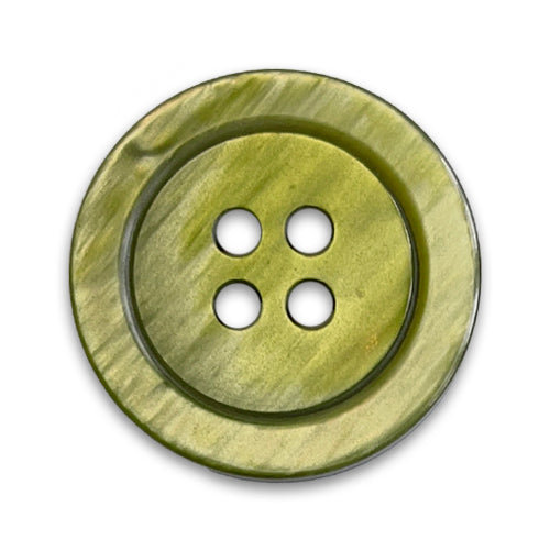 Mossy Mock Shell 4-Hole Plastic Button (Made in Germany)